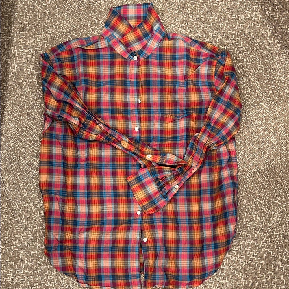 Trovata Vibrant Plaid Button Down Shirt